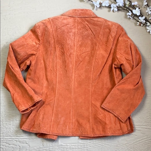 NEW Suede Leather Coldwater Creek Stitch Jacket - Picture 6 of 7